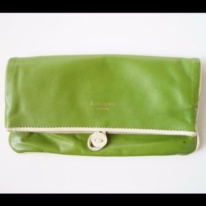 ❤️SOLD❤️ Kate Spade Green Leather Clutch Wallet Italy RARE